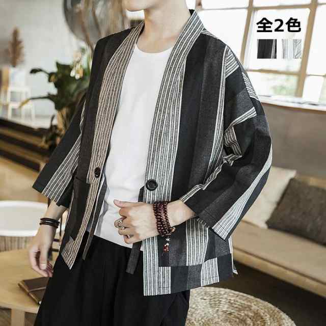 メンズ ジャケット アウター ライトアウター メンズシャツ 甚平 和風 シャツアウター メンズファッション 普段着 リラックス ゆったり オシャレ 彼氏 旦那