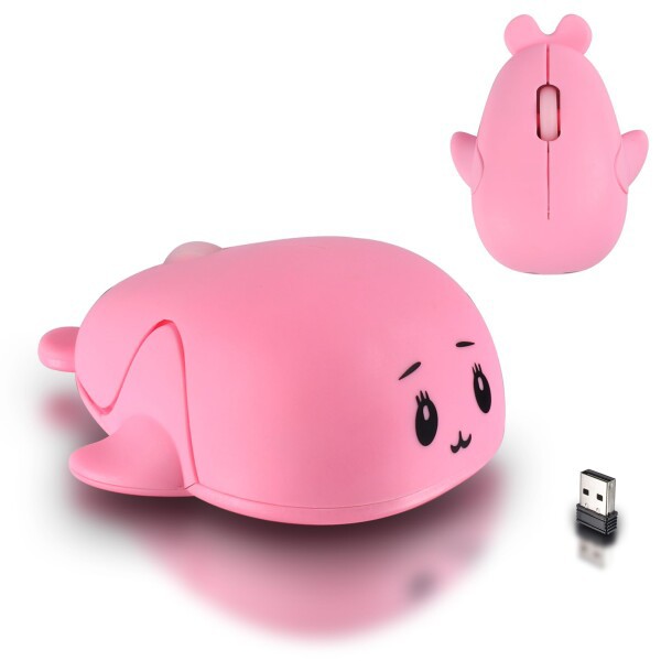 Fmlyhom ワイヤレス マウス 2.4Ghz 可愛い 動物イルカ マウス 電池式 光学式 軽量 無線 USB 小型 静音 マウス 子供用 マウス PC/Windows/Mac/IOS/ラップトップ