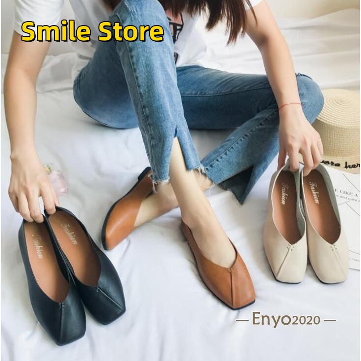 【Smile Store】履きやすい 代引不可 ぺたんこ シューズ 靴 パンプス 夏 秋 痛くない レディース フラットシューズ カジュアル 春 柔らかい スリッポン 春夏向け新品追加