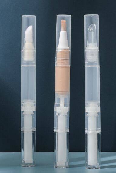 選べる3タイプ ファンデーション リキッド 詰め替え容器 3ml 5ml シリコン ブラシ チューブ 詰め替え ペン型 簡単 旅行 メイク直し 送料無料 化粧品容器 コスメ用詰替え容器 小分け 収納 