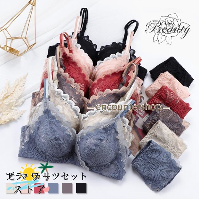 【ヒマワリストア】ブラジャー 上下セット シームレス ノンワイヤー ショーツ 大きいサイズ 下着 サイズ 測り方 50代 40代 30代 女性