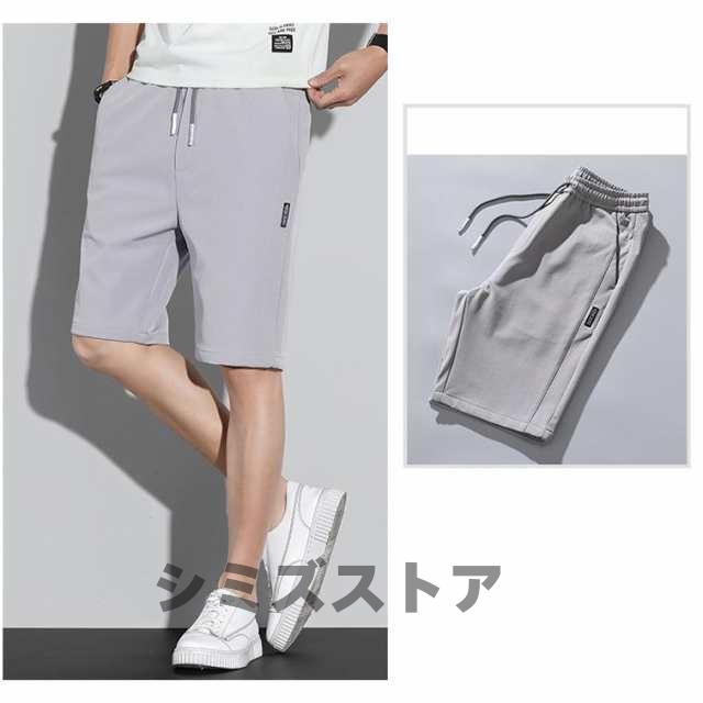 パンツ メンズ ゴルフパンツ ハーフパンツ 接触冷感 速乾 アイスシルク ショート丈 五分丈 ポケット 涼しい 通気性 クールビズ