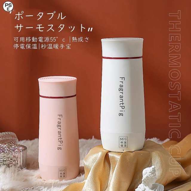 ポータブル電気ケトル 小型携帯湯沸かし器 ポータブル 350ml トラベルケトル真空断熱ボトル 電気湯沸かしポット、旅行カップ 持ち運びが簡単 USBト
