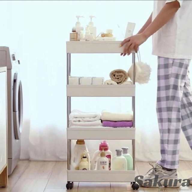 キッチンワゴン ラック 収納カート バスケット キャスター付き 4段3段 キッチンカウンター インテリア 収納 小物 雑貨 台所 新生活