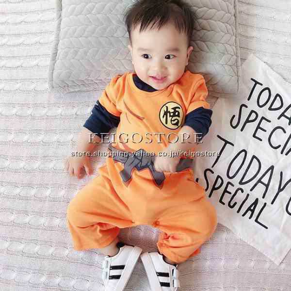 ◆2024新品 ドラゴンボール 孫悟空 風 男の子 女の子 連体パジャマ ベビー服 長袖 春夏 ロンパース 新生児 赤ちゃん 防寒着 コート 出産