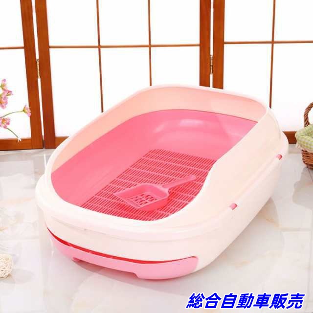 ハーフカバー 本体セット 猫用 猫 トイレ 大型 カバー 本体セット ねこ ネコ システムトイレ 本体 大きめ 飛び散らない ハーフカバー トイレ ボックス ゆったり おしゃれ シンプル ネコのトイレ