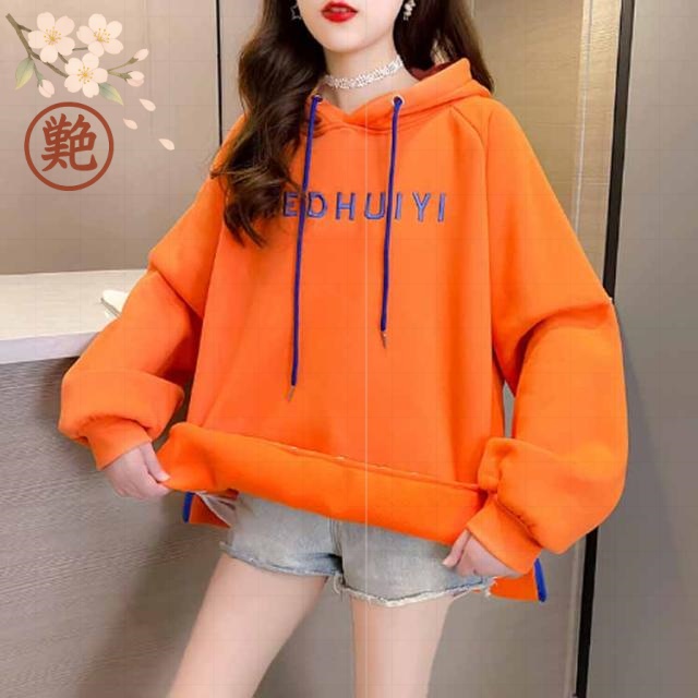 フード付 ビックシルエット レディース 長袖 スウェット 裏起毛 体型カバー スリット ビッグパーカー パーカー プルオーバー ゆったり 小