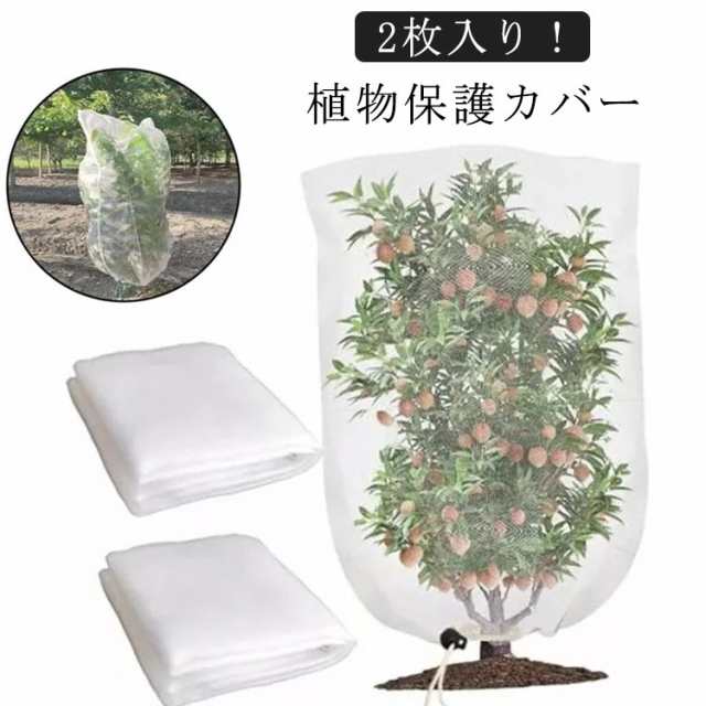 DIY 果樹園 防虫ネット 虫害対策 2枚入り 家庭菜園 植物保護袋 ジッパー付き 屋外 80*100cm 180*120cm 植物保護カバー 野菜栽培 園芸用ネット 100*120cm 鉢植え用 防