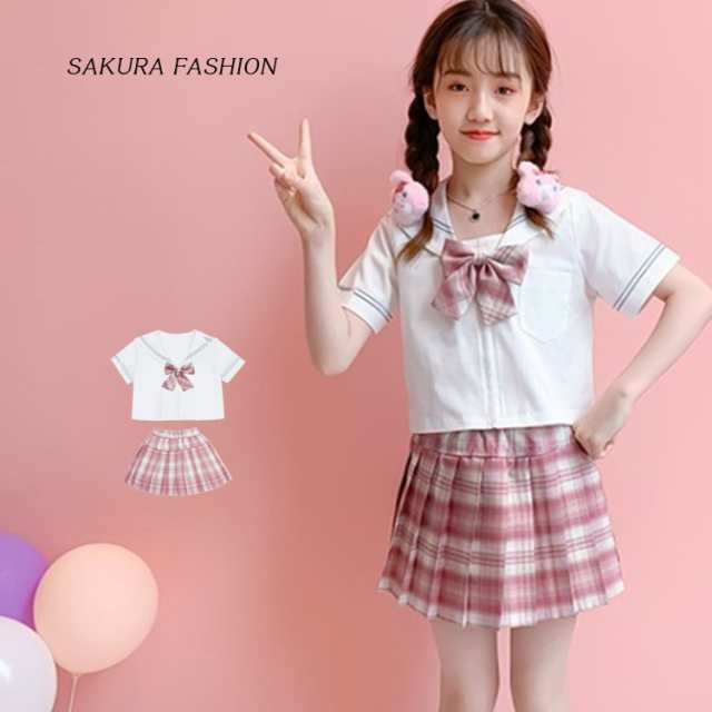 キッズ コスプレ 衣装セーラー服 長袖 150cm 160cmキッズ ベビー マタニティ キッズファッション スーツ カジュアルセットアップ カジュアルスカートセット