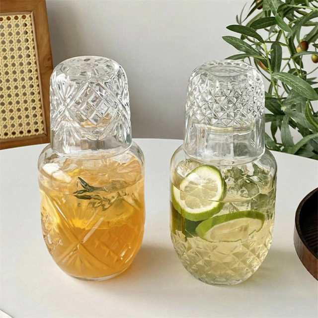 ピッチャー 冷水筒 530ml ガラス おしゃれ 送料無料 麦茶ポット 大容量 ガラスジャグ 冷水ポット 冷蔵庫 ティーポット 水筒 ボトル 麦茶 ジュース コーヒー ティー ミルク ワイン ポット 