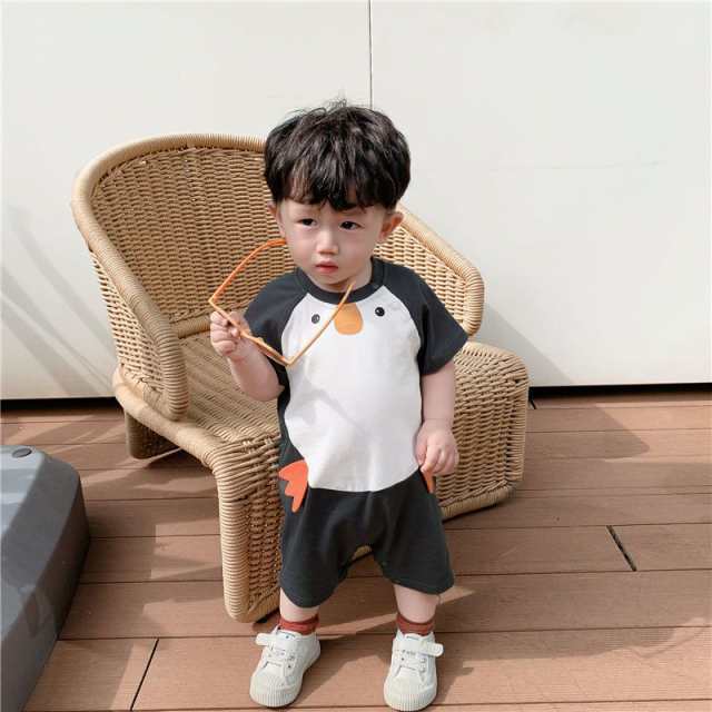 送料無料 半袖どうぶつロンパース アニマル カバーオール ロンパース 男の子 女の子 ベビー服 子供服 動物 子供 服 半袖 はんそで インスタ 写真映え 可愛い