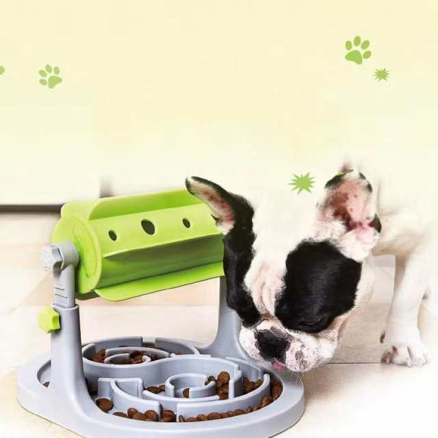 猫 犬 ローラー 自動給餌器 おやつおもちゃ ペット 餌入れ早食い防止 フードボウル 皿 ペット食器 おもちゃ 小型犬 知育玩具