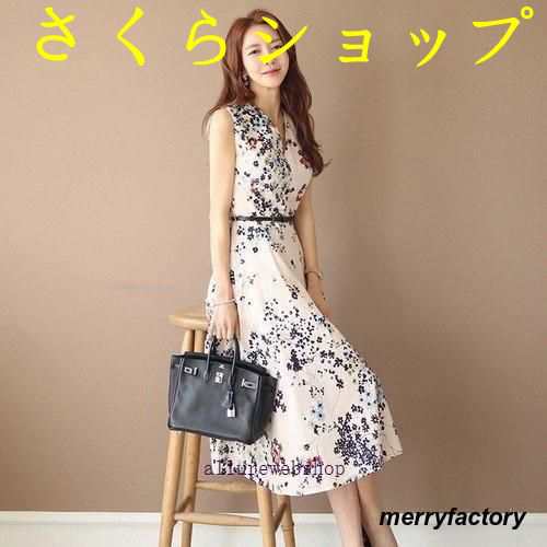 最安挑戦 春新作 新作 送料無料?ワンピース レディース ファッション 20代 30代 40代 50代 女性 夏服 ミモレ丈 フレアワンピース ノースリーブ 小花柄 可憐 夏 華やか 大人きれい