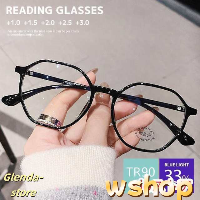 老眼鏡 ブルーライトカット 老眼鏡 おしゃれ レディース 可愛い 軽量設計 大き目フレーム 小顔効果 デザイン 大きいサイズ 度数 1.0 1.5