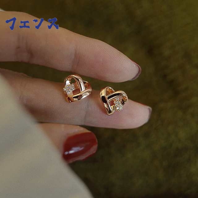 痛くない イヤリング クリップ 普段使い 上品 オープンハート フェミニン 可愛い プレゼント 華奢 エレガント ノンホールピアス お洒落 通勤